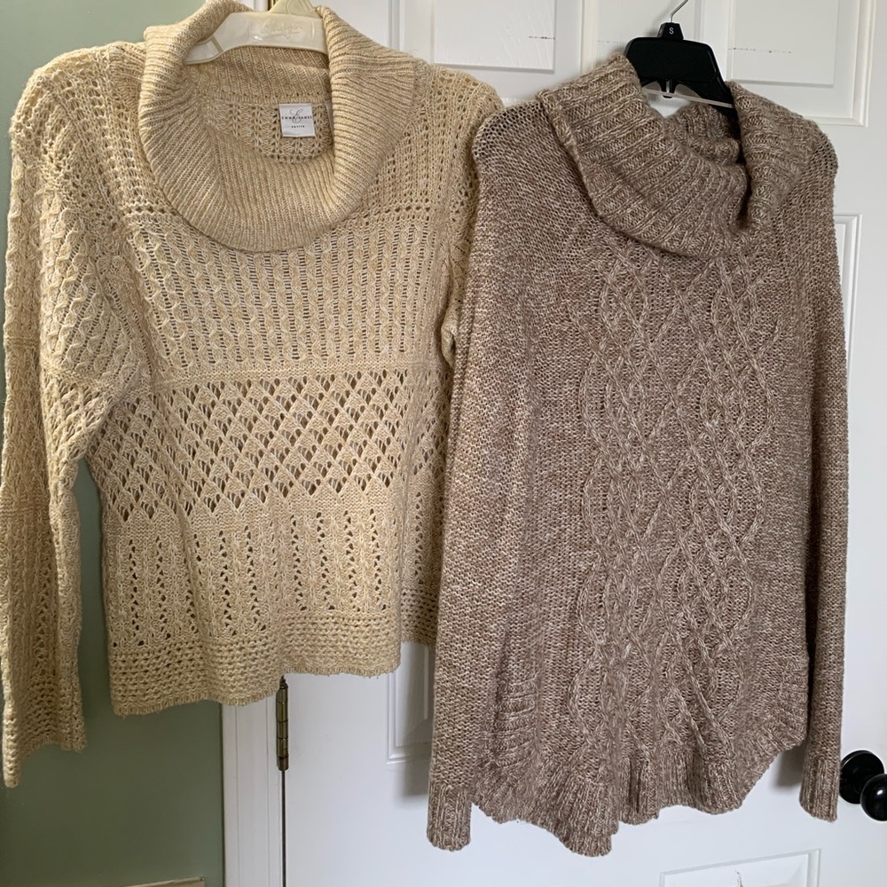 2 Brown Sweaters Lot